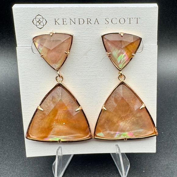 Kendra Scott Jewelry - Vintage Kendra Scott Maury Drop Earrings•Retired HTF• Iridescent MOP Rose Gold
